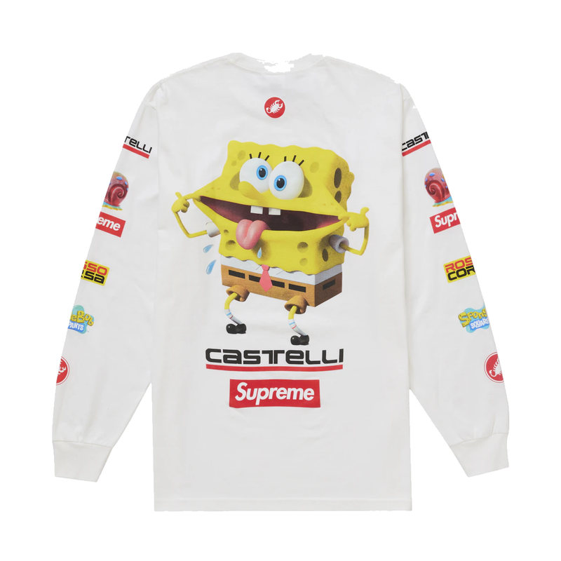 Supreme SpongeBob/Castelli Racing L/S Tee White