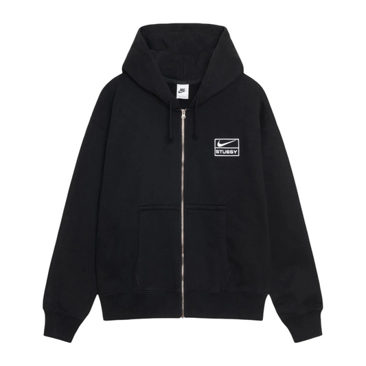 Stussy x Nike Stone Washed Fleece Zip Hoodie Black