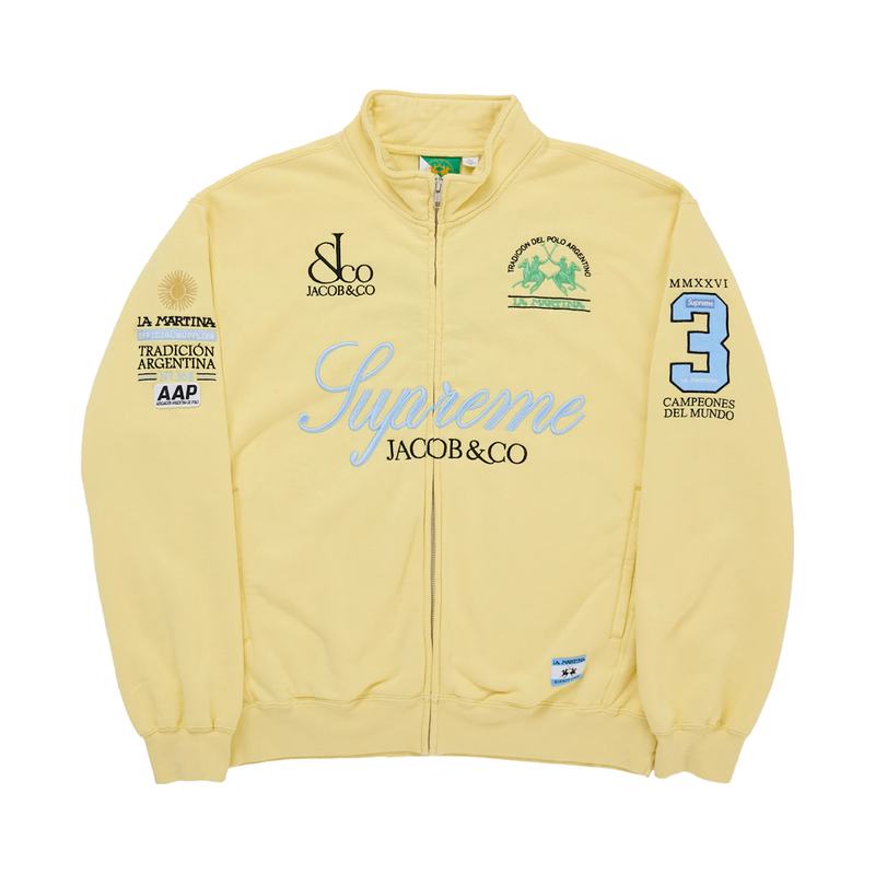 Supreme La Martina Zip Up Sweatshirt Yellow