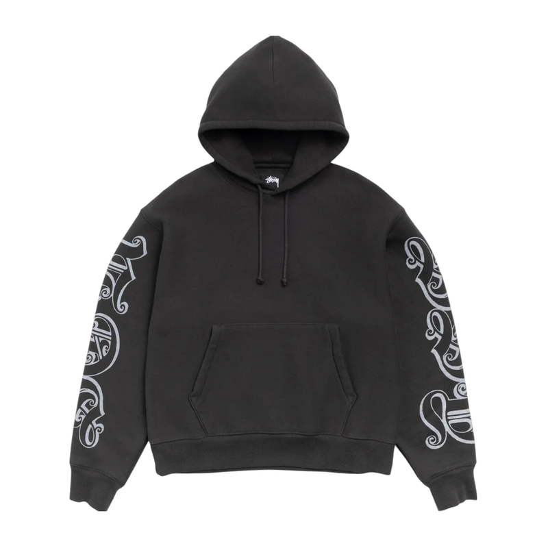 Stussy Motif Print Hoodie Black
