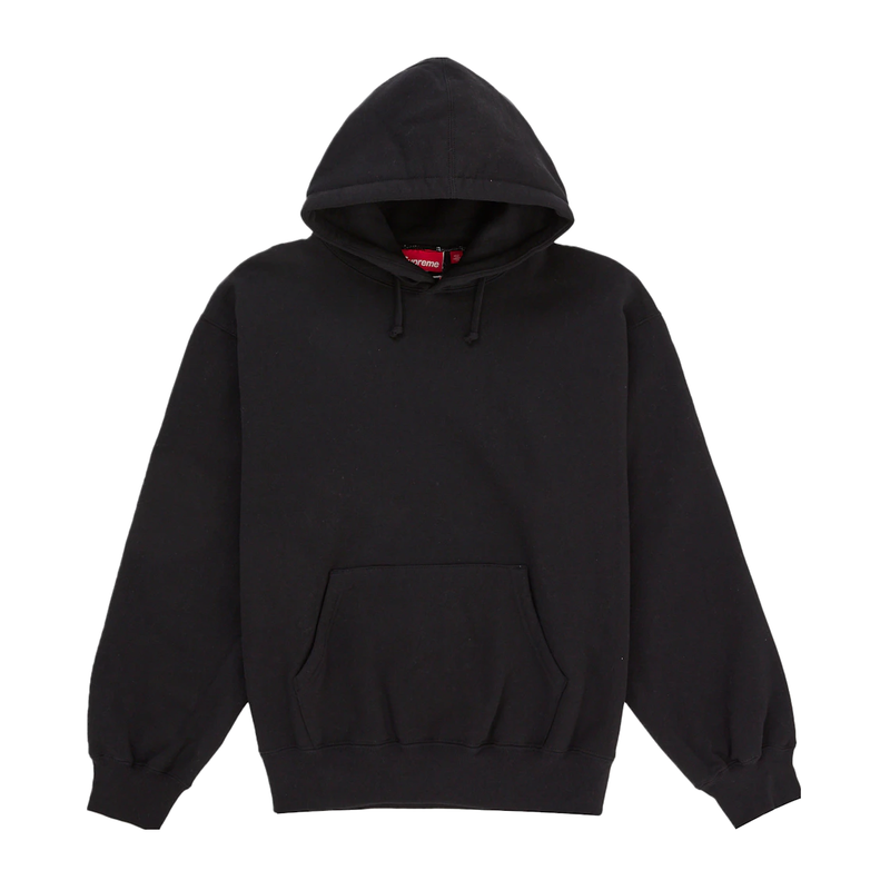 Supreme Satin Applique Hooded Sweatshirt Black