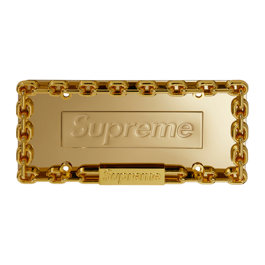 Supreme Chain License Plate Frame Gold