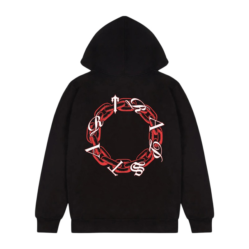 Trapstar Chain Script Hoodie Black/Red/White