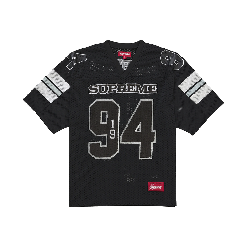 Supreme Sequin Football Jersey Black