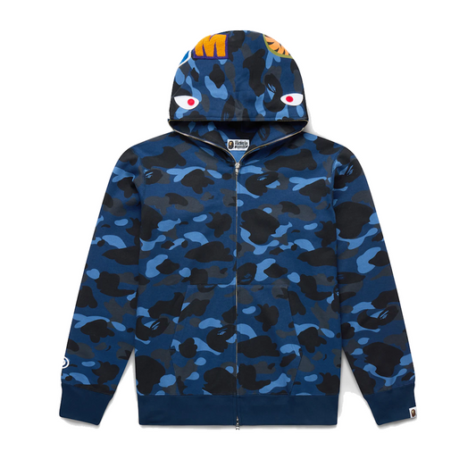 BAPE Color Camo Shark Full Zip Hoodie Blue