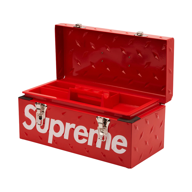Supreme Diamond Plate Tool Box Red