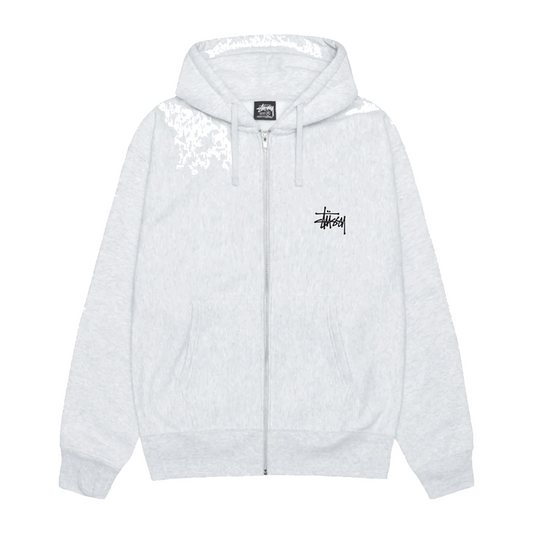 Stussy Basic Stussy Zip Hoodie Ash Heather