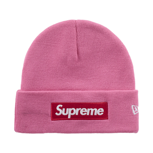 Supreme New Era Box Logo Beanie Magenta