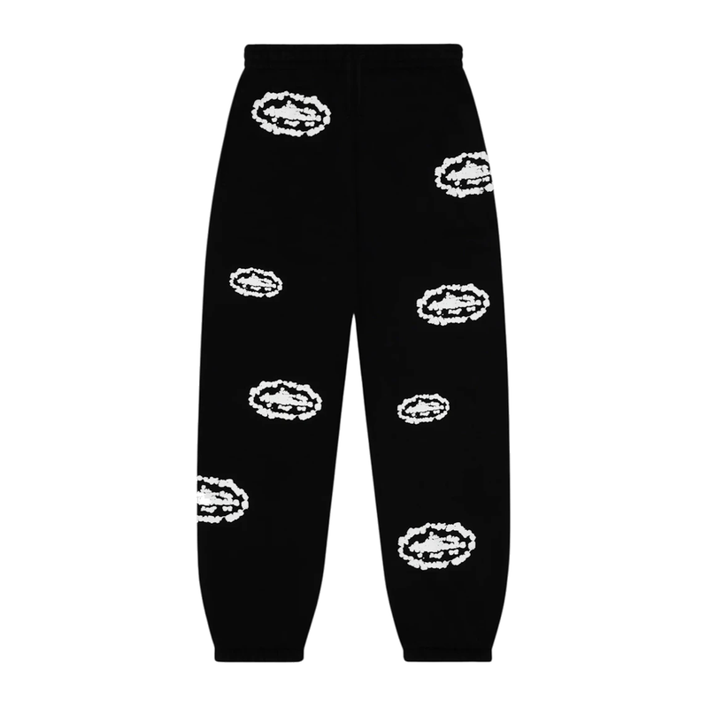 Denim Tears x Corteiz Island Wreath Sweatpants Black