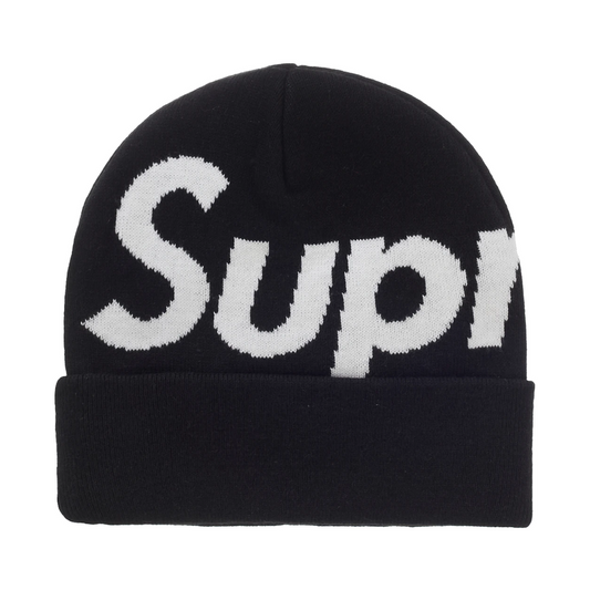Supreme Big Logo Beanie Black
