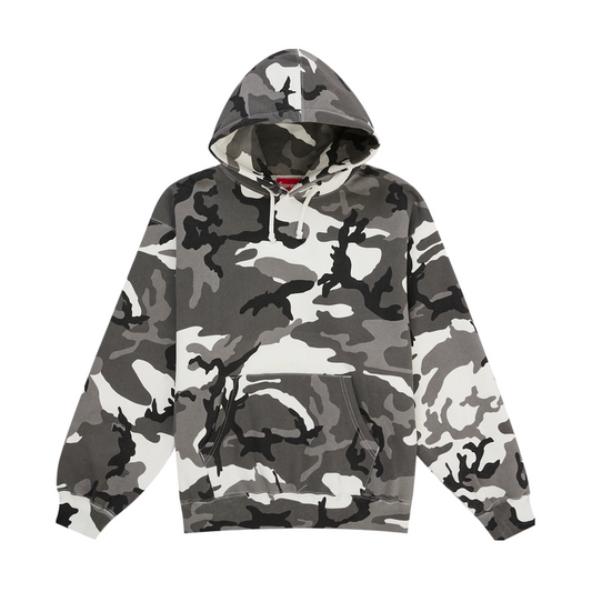 Supreme Satin Applique Hooded Sweatshirt Snow Camo