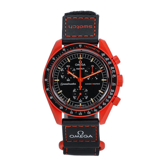 Swatch x Omega Bioceramic Moonswatch Mission On Earth Lava SO33O100