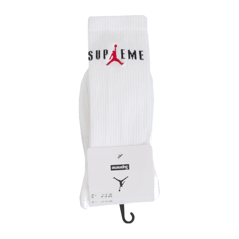 Supreme Jordan Crew Socks White