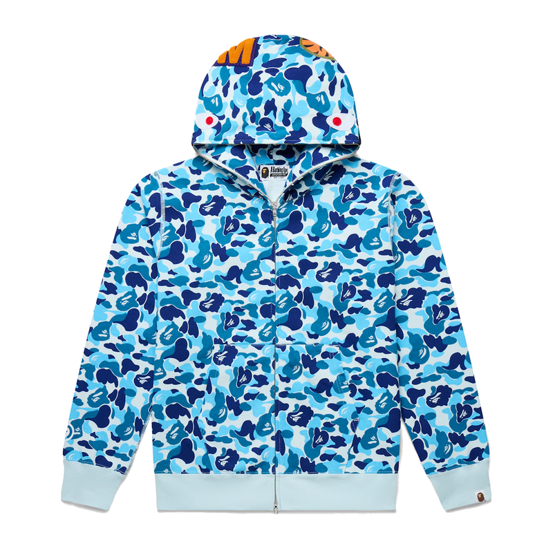 BAPE ABC Camo Shark Full Zip Hoodie Blue