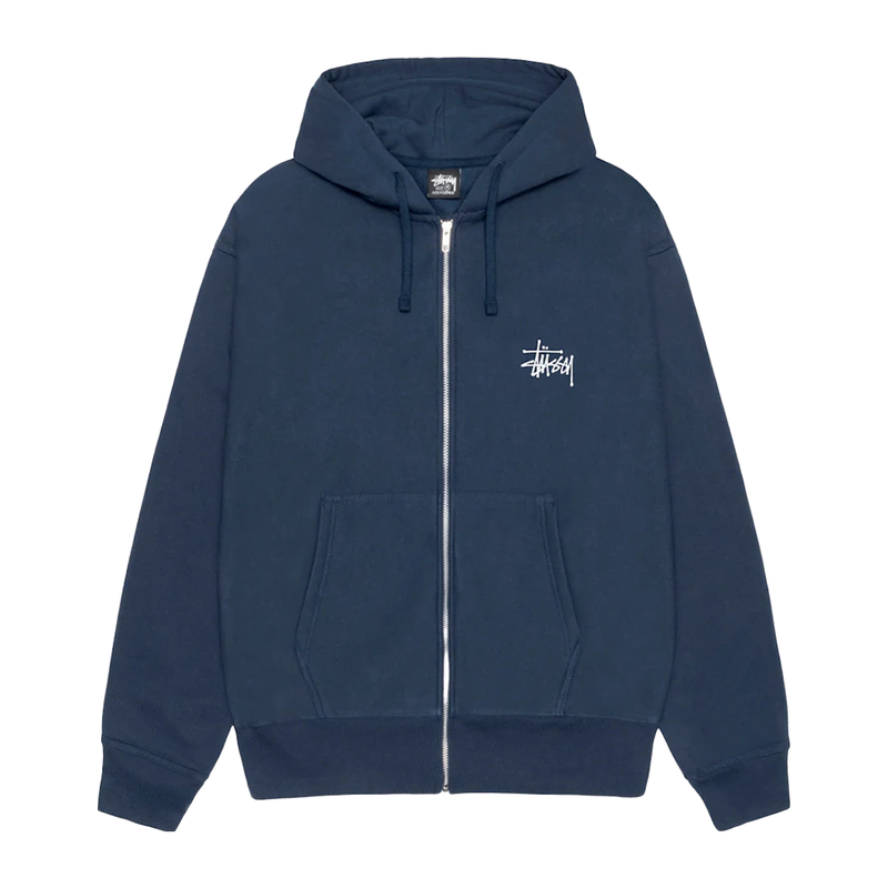 Stussy Basic Stussy Zip Hoodie Navy