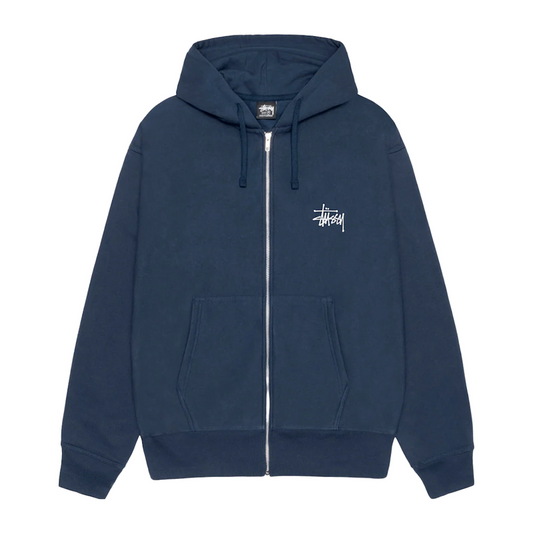 Stussy Basic Stussy Zip Hoodie Navy