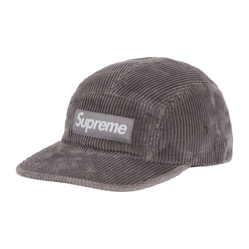 Supreme Corduroy Camp Cap Grey