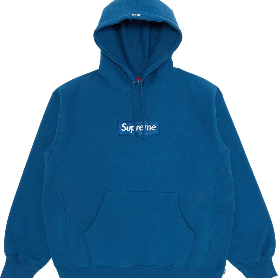SUPREME フード付きスウェット 青 supreme-box-logo-hooded-