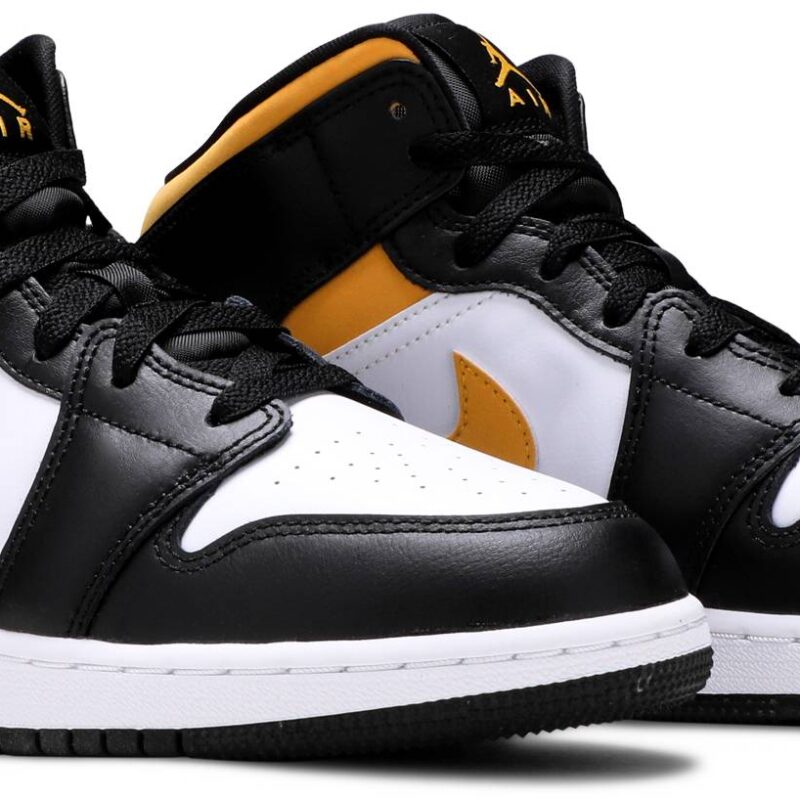 Air Jordan 1 Mid White Pollen Black