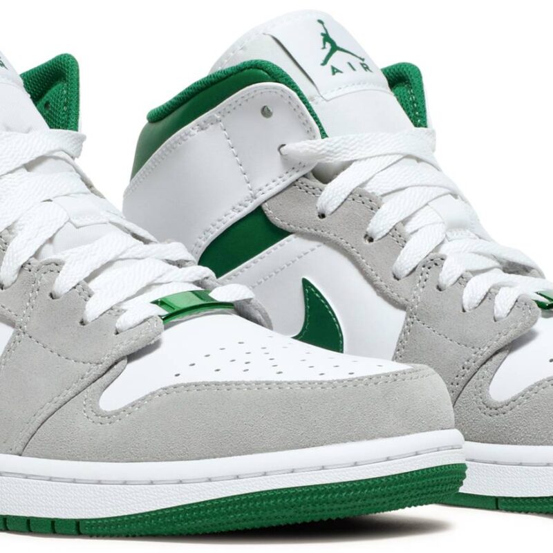 Air Jordan 1 Mid SE Grey Pine Green