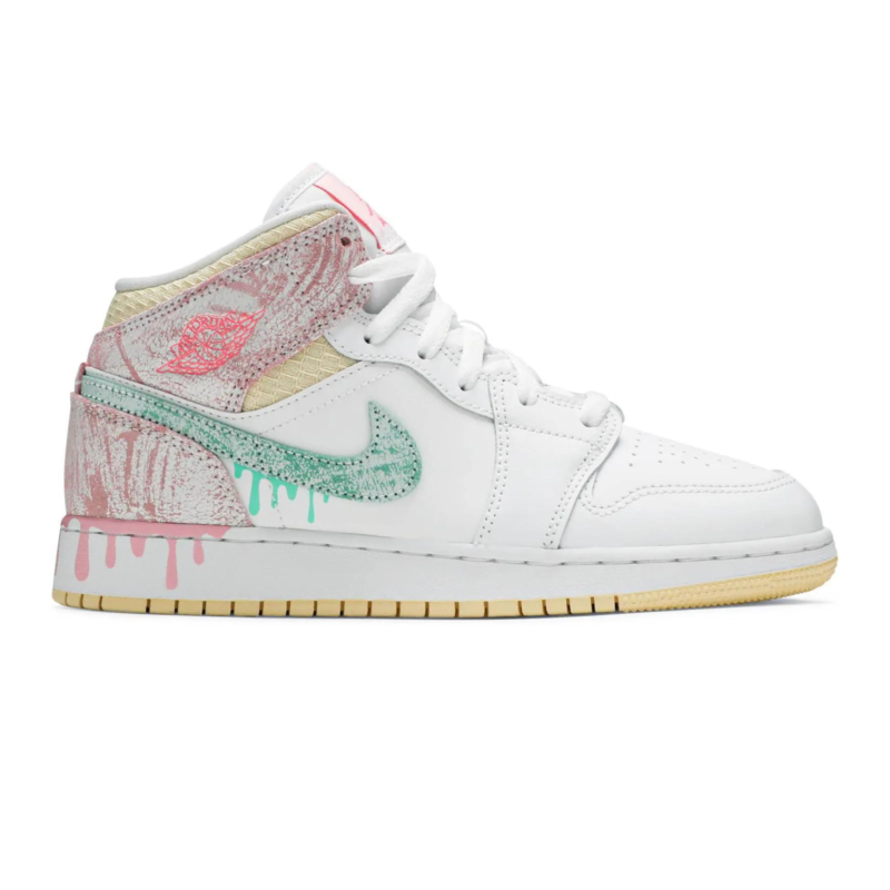 Air Jordan 1 Mid SE Ice Cream “Paint Drip”