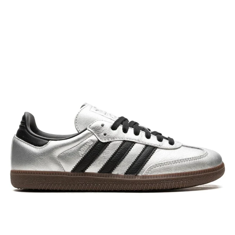 Adidas Samba OG Silver Metallic Black Gum