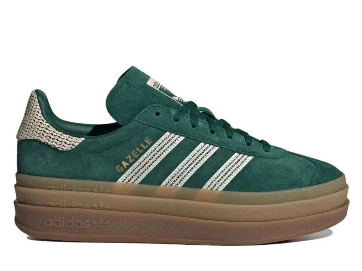 アディダス ガゼル ボールド カレッジグリーン ホワイトゴールド