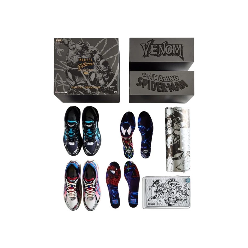 ASICS GT-2160 Kith Marvel Villains Spider-Man/Venom Battle Spectra Pack Sealed Box (Comic Included)