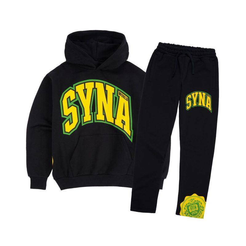 SynaWorld College Hood Tracksuit - Black/Yellow