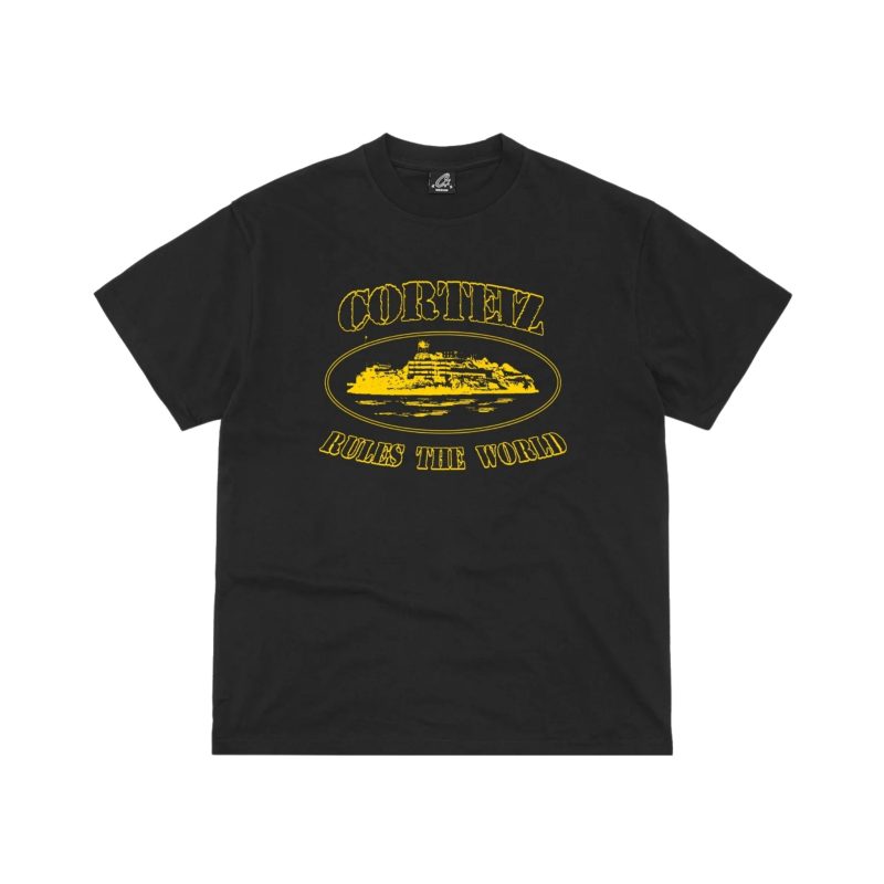 Corteiz OG Alcatraz Tee - Black/Yellow