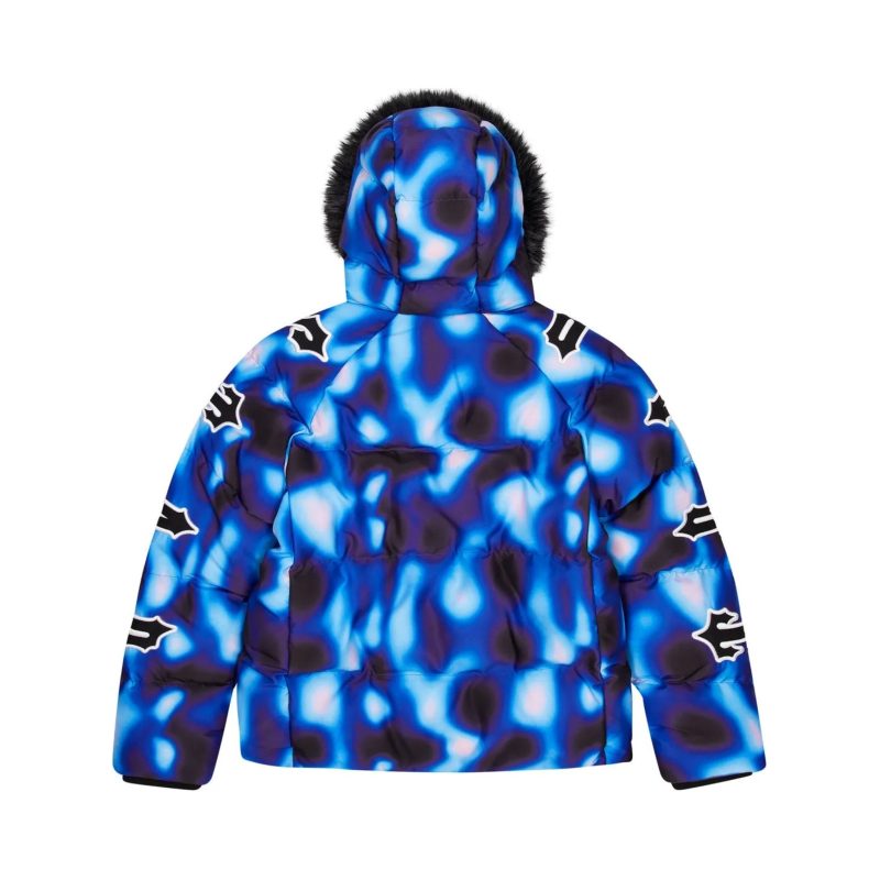 Trapstar Irongate Hooded Sleeve Puffer - Black/Blue