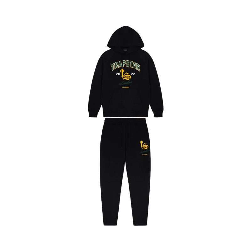 Trapstar TS Varsity Hoodie Tracksuit - Black