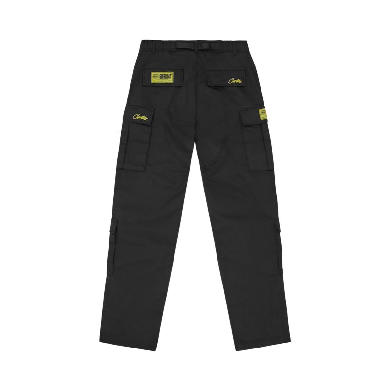 Corteiz Yella Guerillaz Cargos Black/Yellow