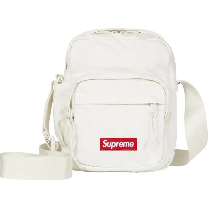 Supreme Denim Shoulder Bag White