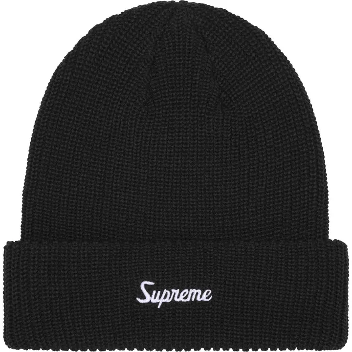 Supreme Beanie Loose Gauge Black