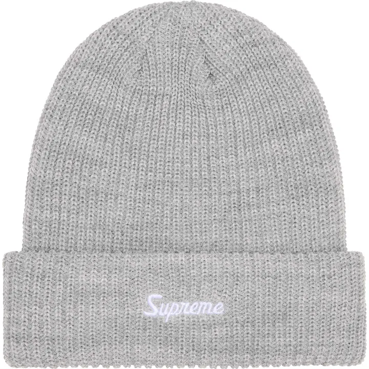 Supreme Beanie Loose Gauge Heather Grey