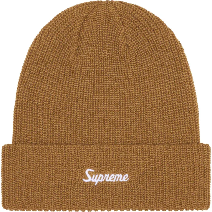 Supreme beanie loose gauge tan