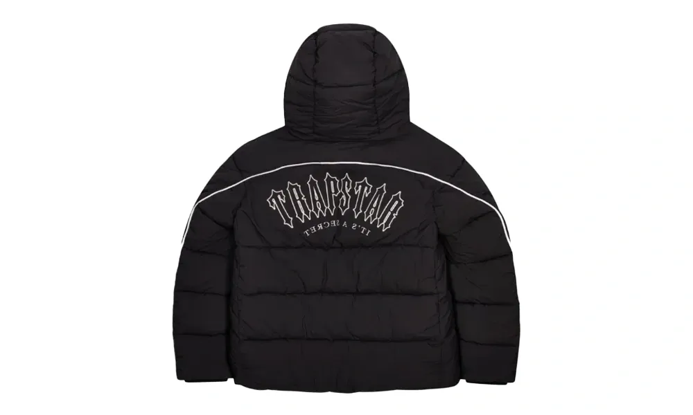 Kurtka Puchowa Czarna Trapstar Irongate Arch Pipping