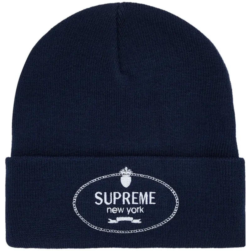Supreme Crest Beanie Navy