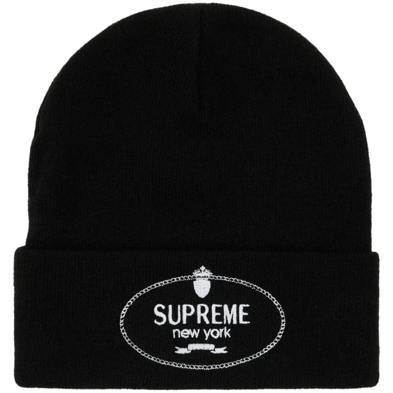 Supreme Crest Beanie Black