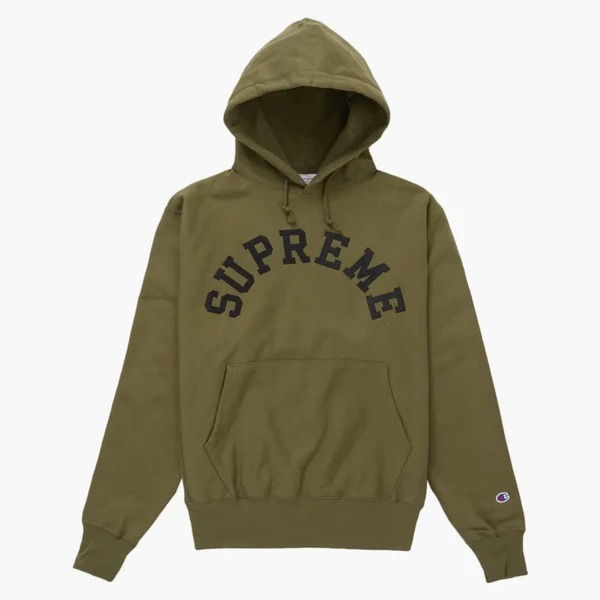 Supreme Champion Hooded Sweatshirt (ss25) Olive