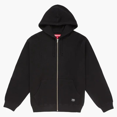 Supreme Hooded Zip Up Thermal (ss25) Black