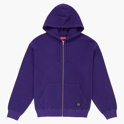 Supreme Hooded Zip Up Thermal (ss25) Purple