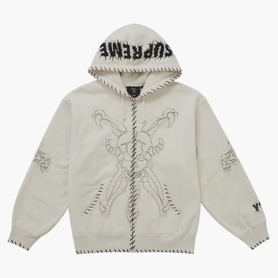 Supreme Y's By Yohji Yamamoto Zip Up Hooded Sweatshirt Natural