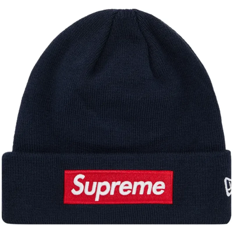 Supreme Box Logo Beanie Navy (FW24)