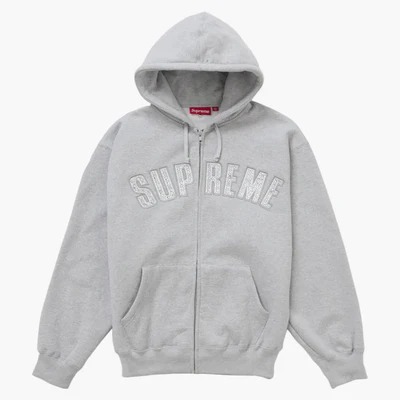 Supreme B.b. Simon Zip Up Hooded Sweatshirt Heather Grey