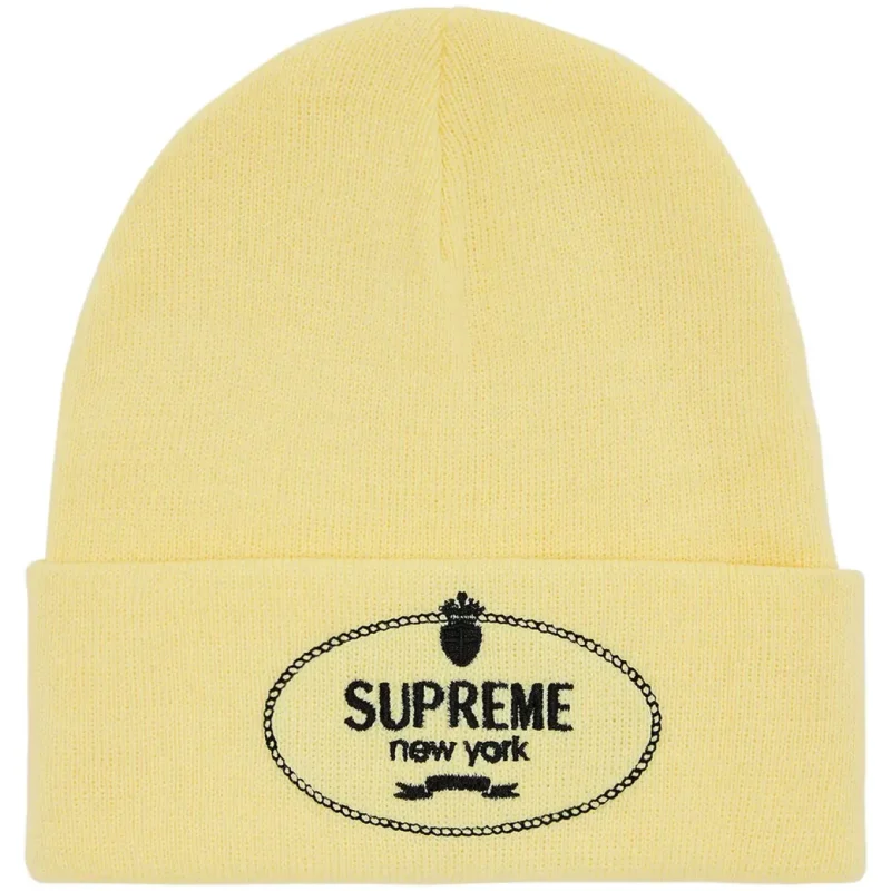 Supreme Crest Beanie Light Yellow