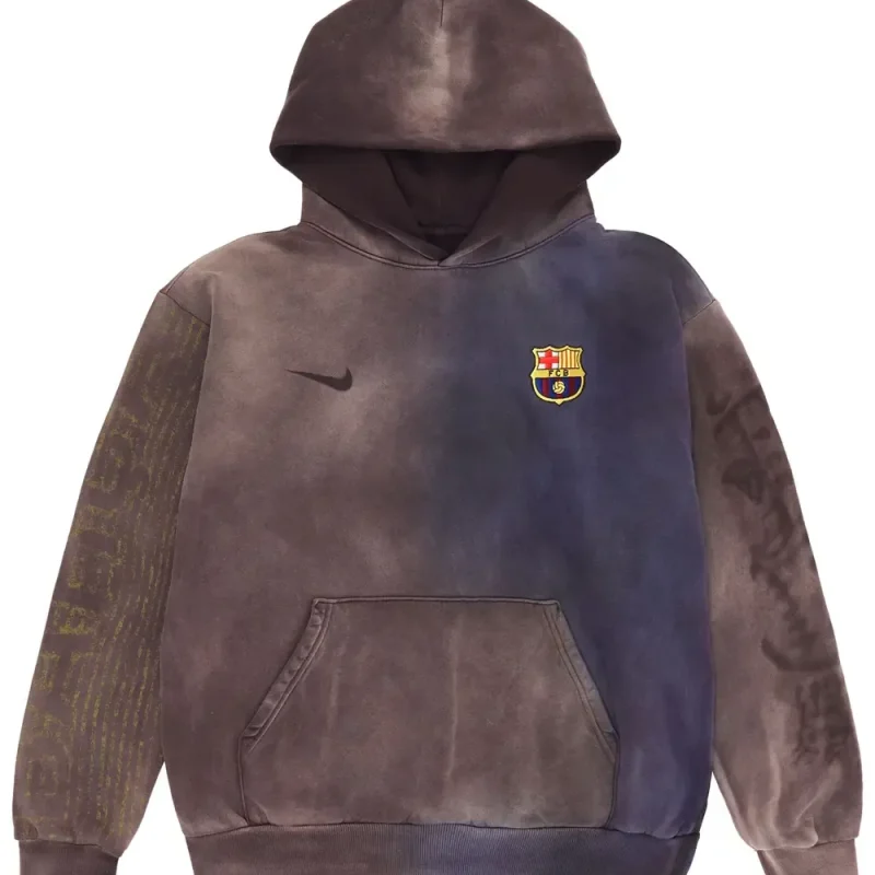 Nike FC Barcelona x Cactus Jack Split-Dye Crest Hoodie Brown