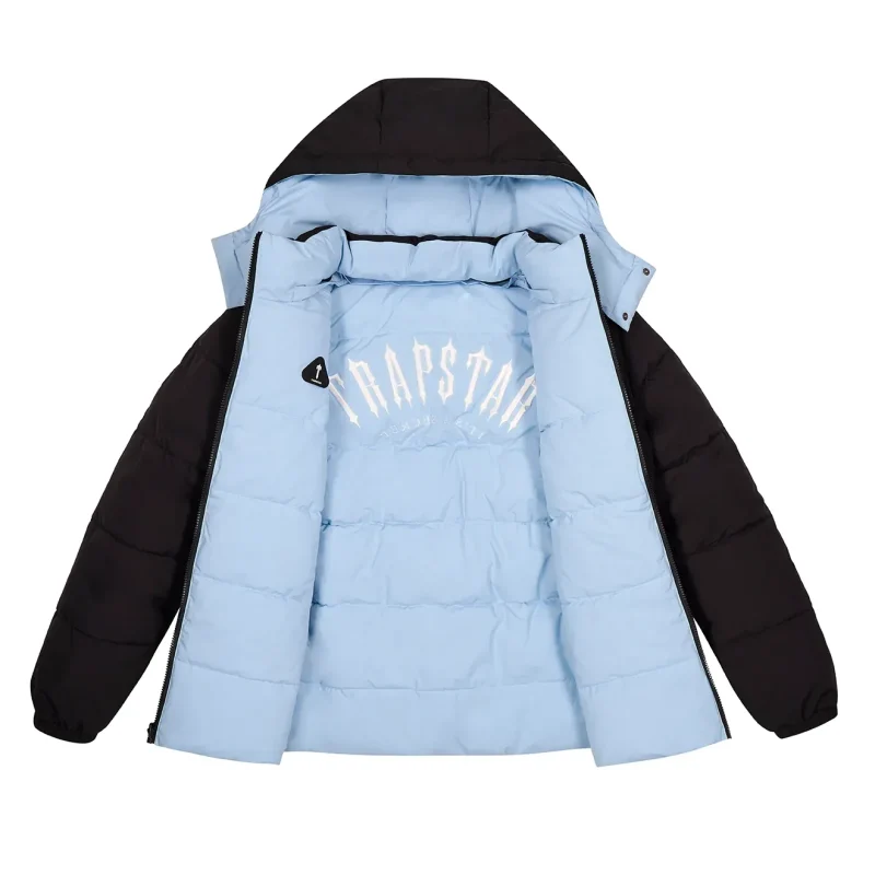 Kurtka Trapstar Irongate Arch Reversible Puffer - Black/Light Blue