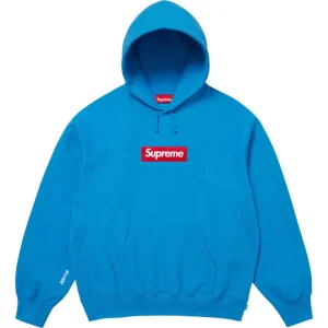 Bluza Supreme Box Logo Cyan niebieska